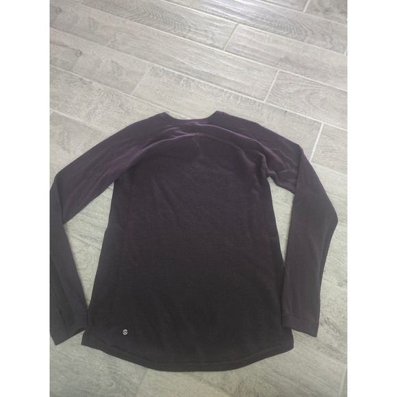 Lululemon Sit in Lotus Black Cherry Purple Long Sleeve Merino Wool Sweater 6 - Picture 8 of 9